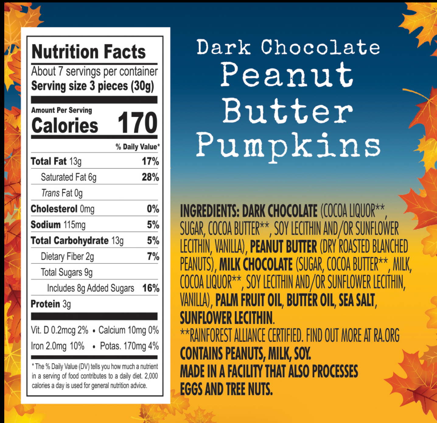 Peanut Butter in Dark Chocolate Fall Bites