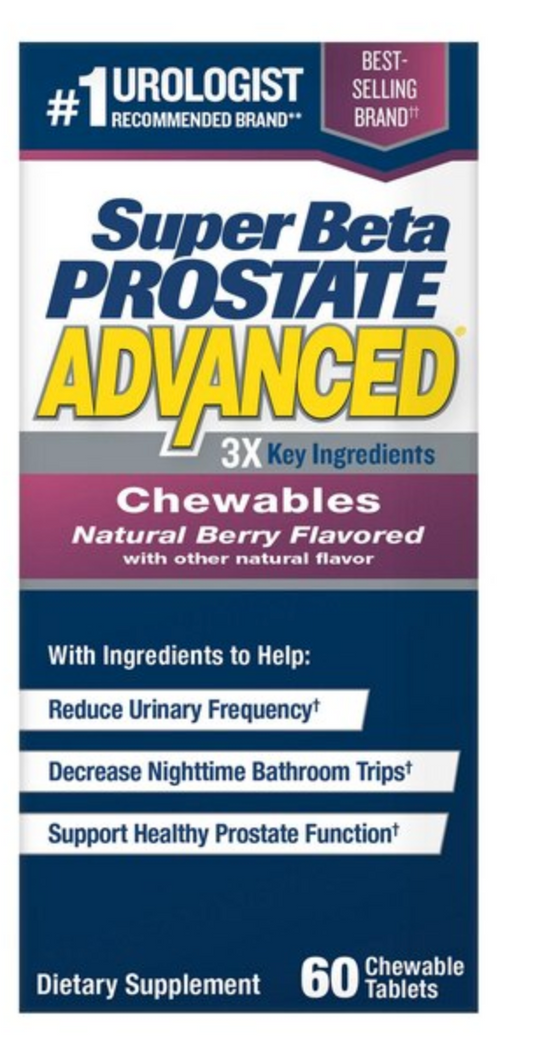 Super Beta Prostate Advanced Chewables, 60 CT - Expires 02/15/2026