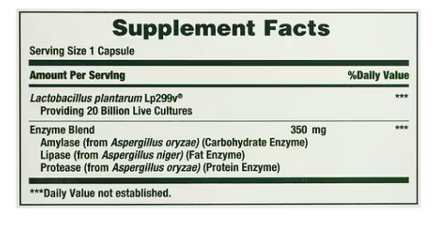 Nature's Bounty Probiotic GX Gas & Bloating Formula, Capsules, 25.0 ea - Expires 12/2025