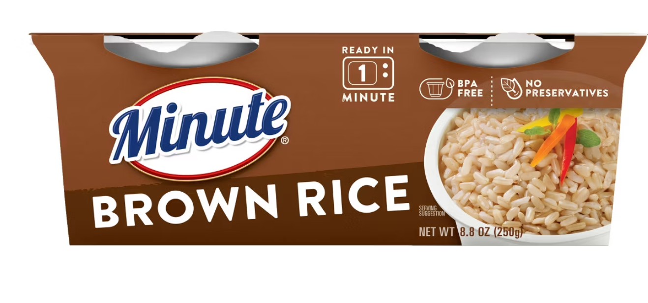 Minute Rice Gluten Free to Serve Fully Cooked Brown Rice Cups - 8.8oz/2ct - Expires 01/2027