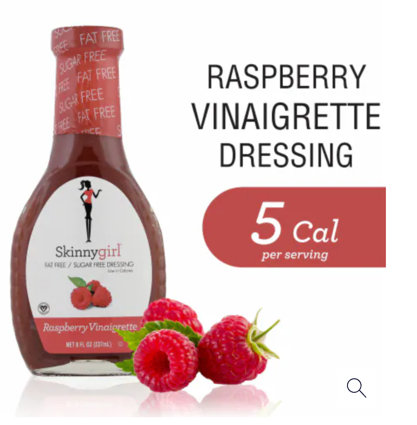 Skinnygirl Fat-Free, Sugar-Free Raspberry Vinaigrette Salad Dressing - Expires May 2027