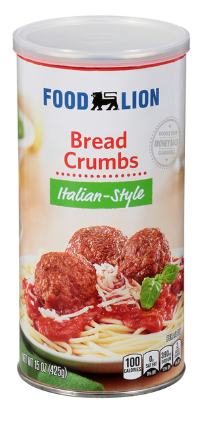 Food Lion Italian Style Bread Crumbs - Expires June 2027