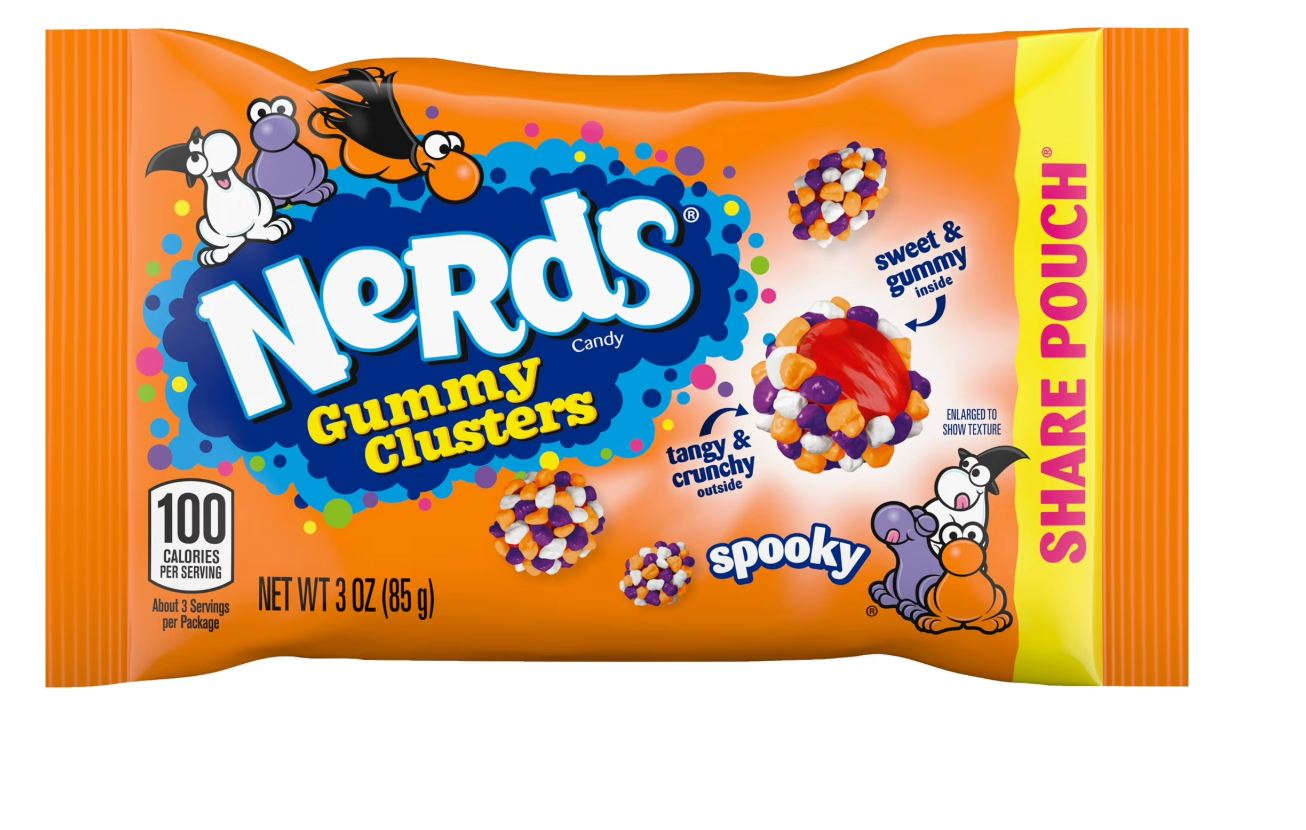 Nerds Spooky Gummy Clusters, Halloween Candy, 3oz, Pouch