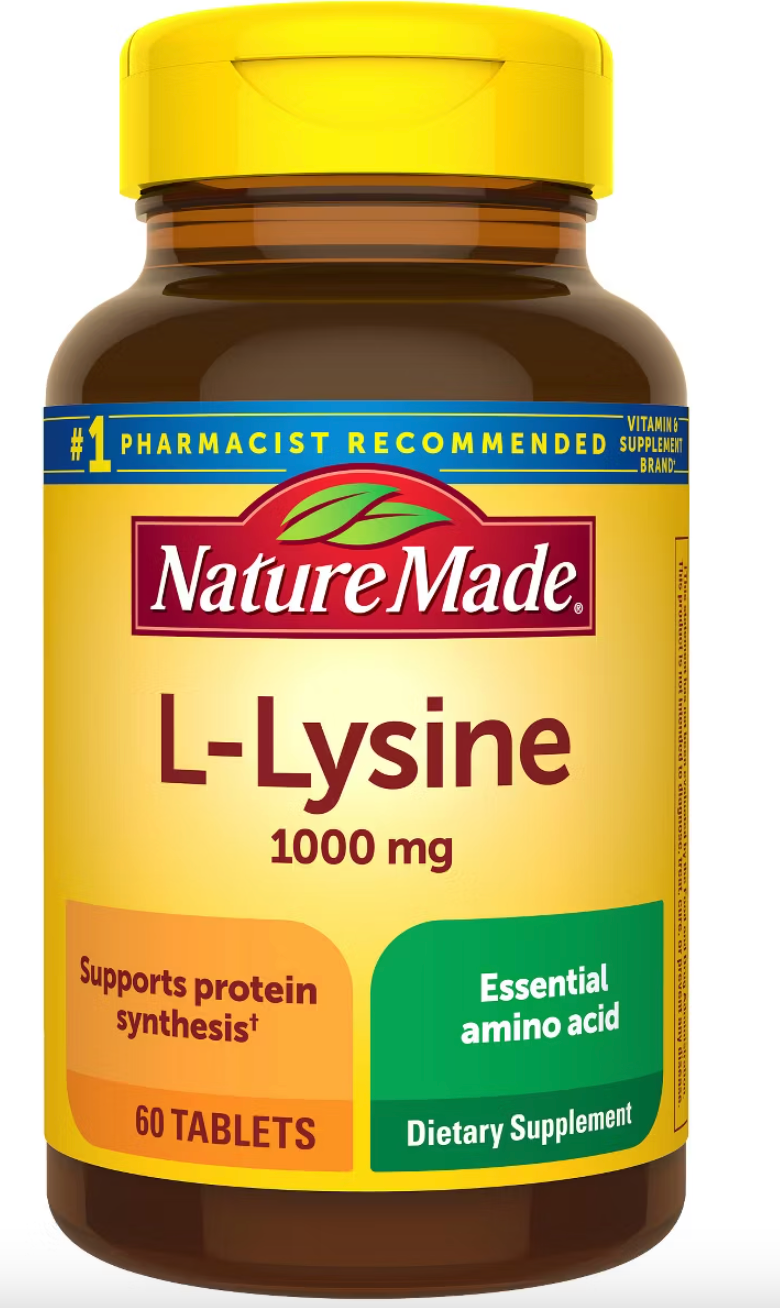 Nature Made Extra Strength L - Lysine 1000 mg Tablets - 60ct - Expires March 2029