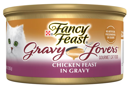 Purina Fancy Feast Gravy Lovers Wet Cat Food Can - 3oz - Chicken Feast (Regular)