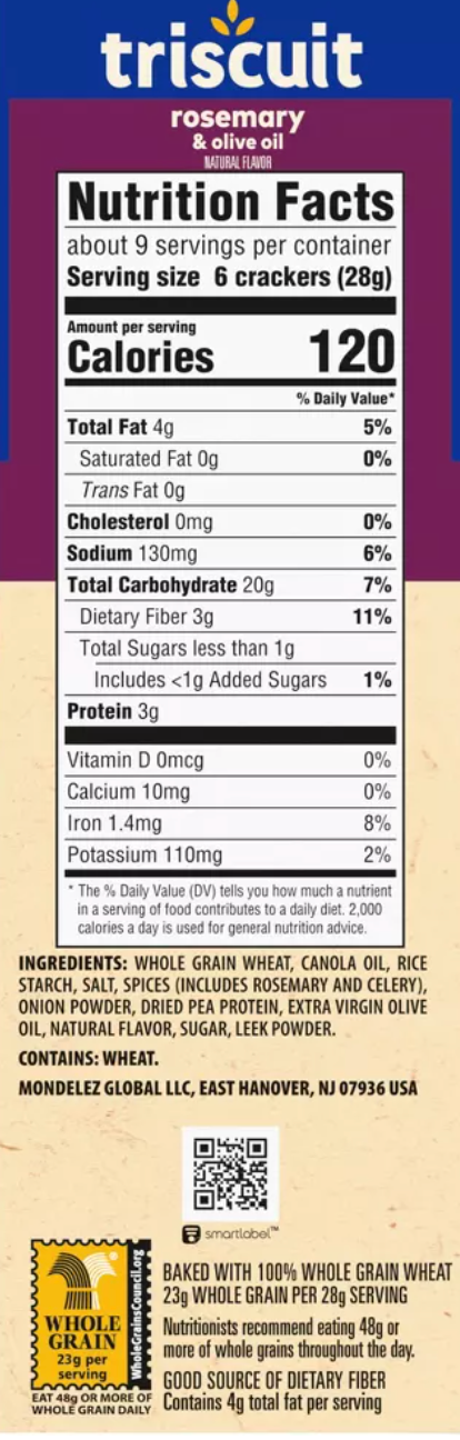 Triscuit Rosemary & Olive Oil Crackers - 8.5oz - Expires Jul y16 2026