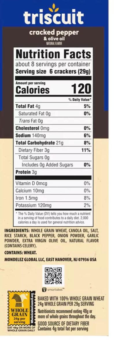 Triscuit Cracked Pepper & Olive Oil Crackers - 8.5oz - Expired June 01 2026