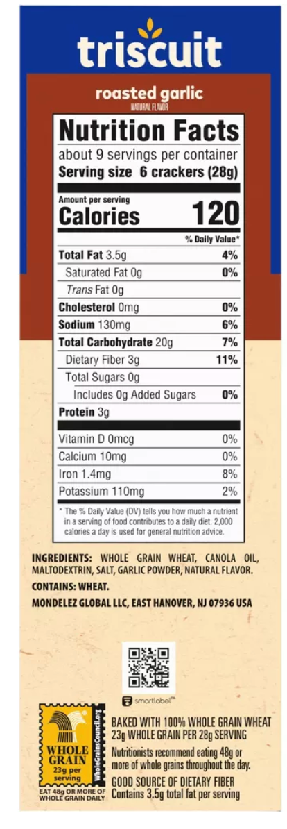 Triscuit Roasted Garlic Crackers - 8.5oz - May 27 2026