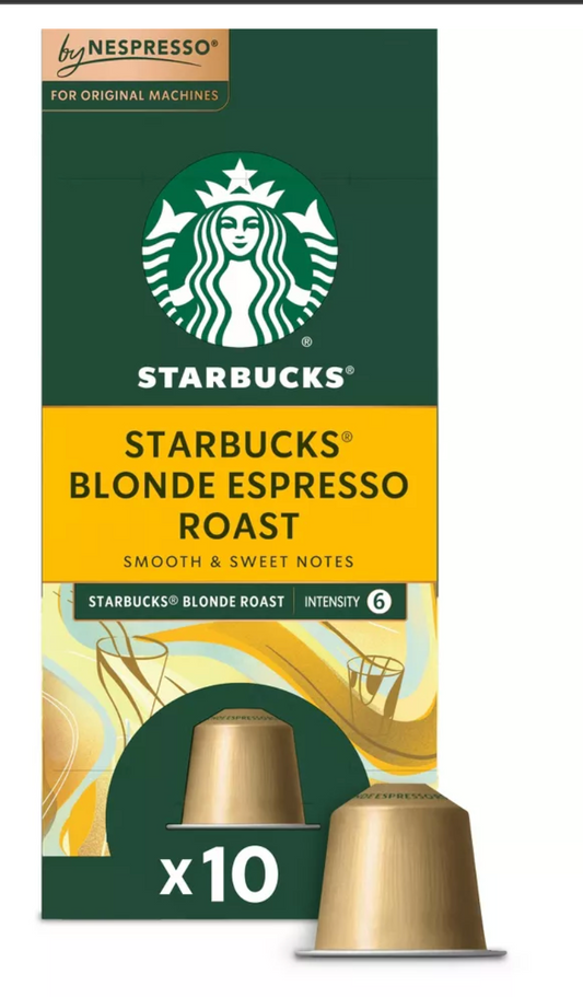 Starbucks by Nespresso Original Line Pods Light Roast Coffee Blonde Espresso Roast - 10ct