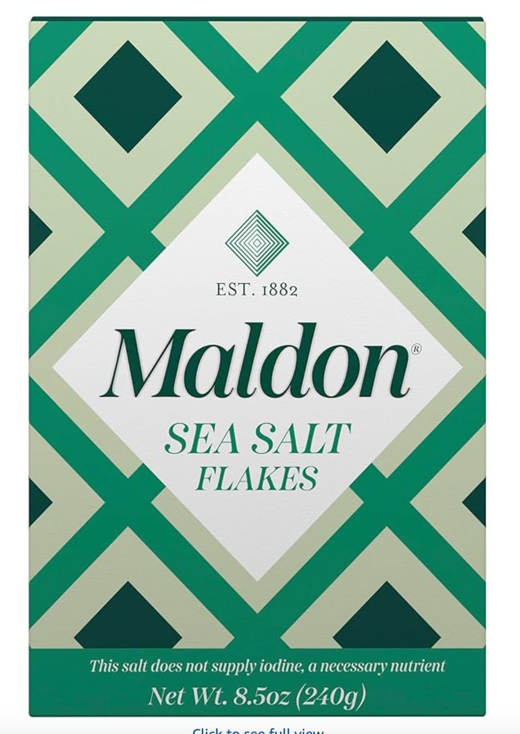 Maldon Salt, Sea Salt Flakes, 8.5 oz (240 g), Kosher, Natural, Handcrafted, Gourmet, Pyramid Crystals (Packaging May vary)