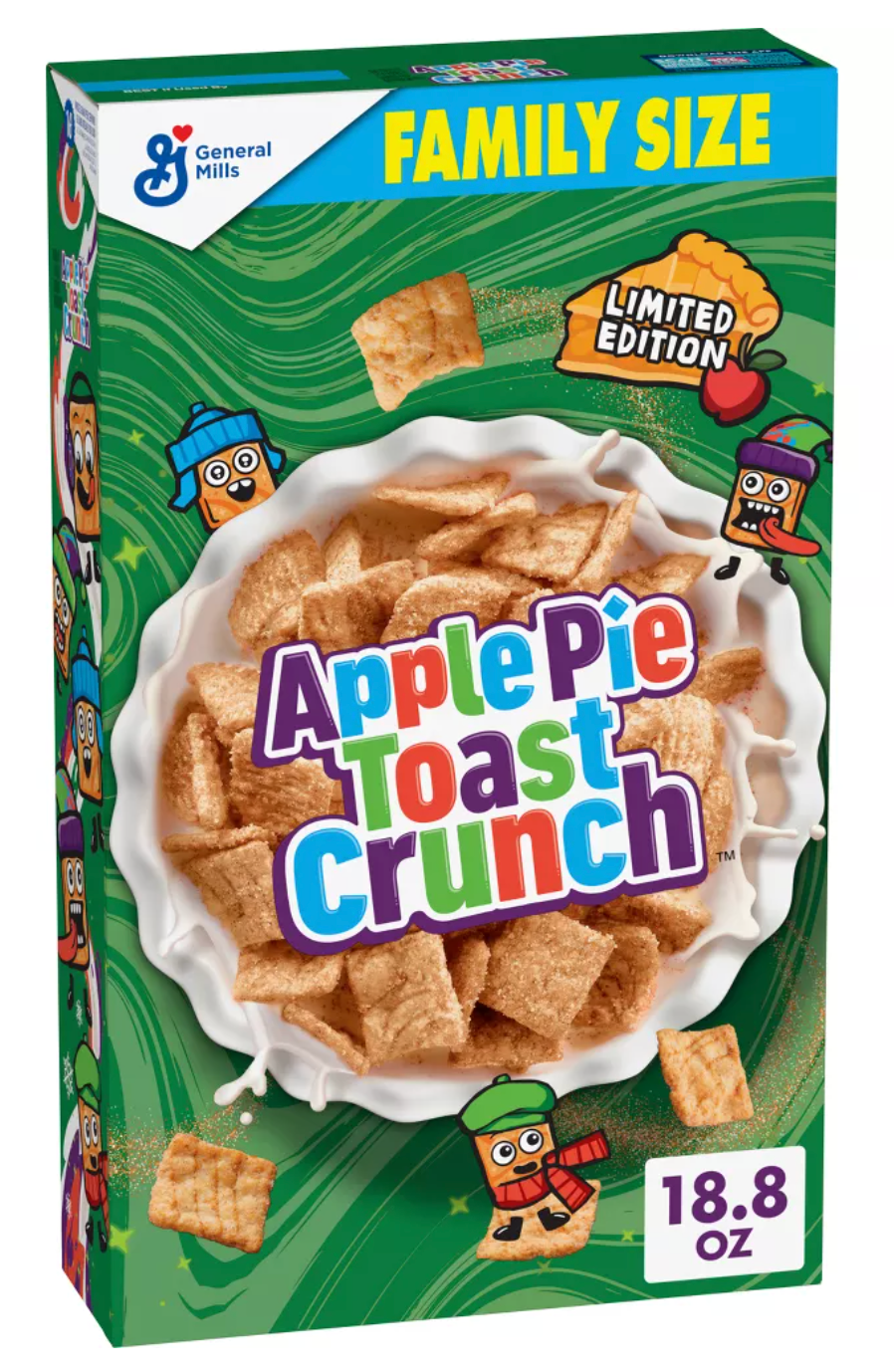 General Mills Cinnamon Toast Crunch Apple Pie Toast Crunch Family Size Breakfast Cereal - 18.8oz