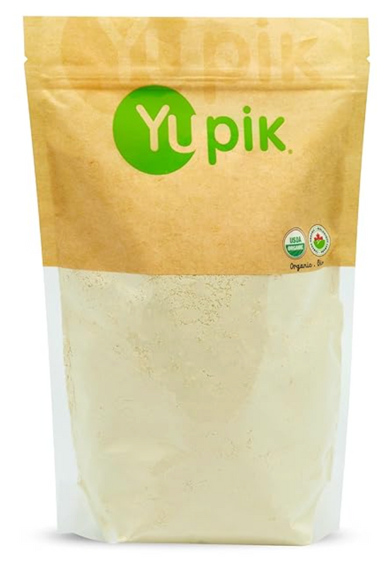 Yupik Organic Chickpea Flour, 2.2 lb (35.2 oz), Garbanzo Beans Flour, Finely Ground from Whole Chickpeas, Non-GMO, Gluten-Free, Vegan, Kosher, USDA Certified, Great for Baking, Cooking & Batters