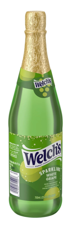 Welch's Non-Alcoholic Sparkling Juice Cocktail, White Grape, 25.4 fl oz Bottle