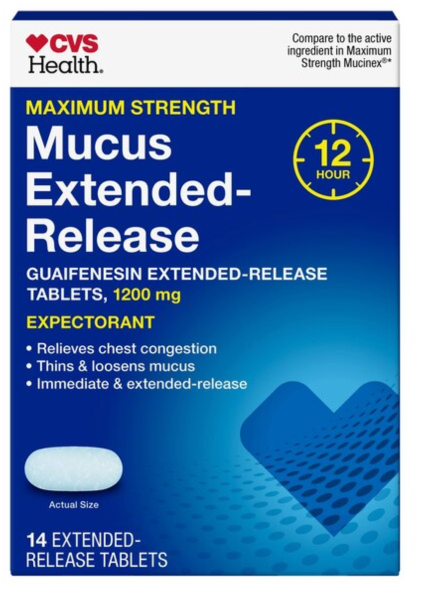 CVS Mucus Extended Release Tablets, 14 Count