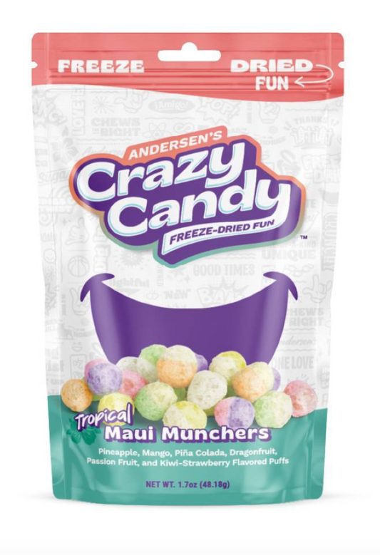Crazy Candy Freeze Dried Candy - Tropical Maui Munchers - 1.7oz