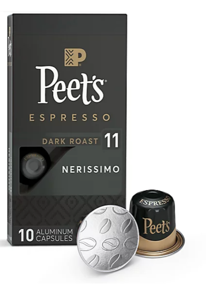 Peet's Coffee Espresso Capsules Nerissimo Intensity 11 Compatible with Nespresso - 10 Count