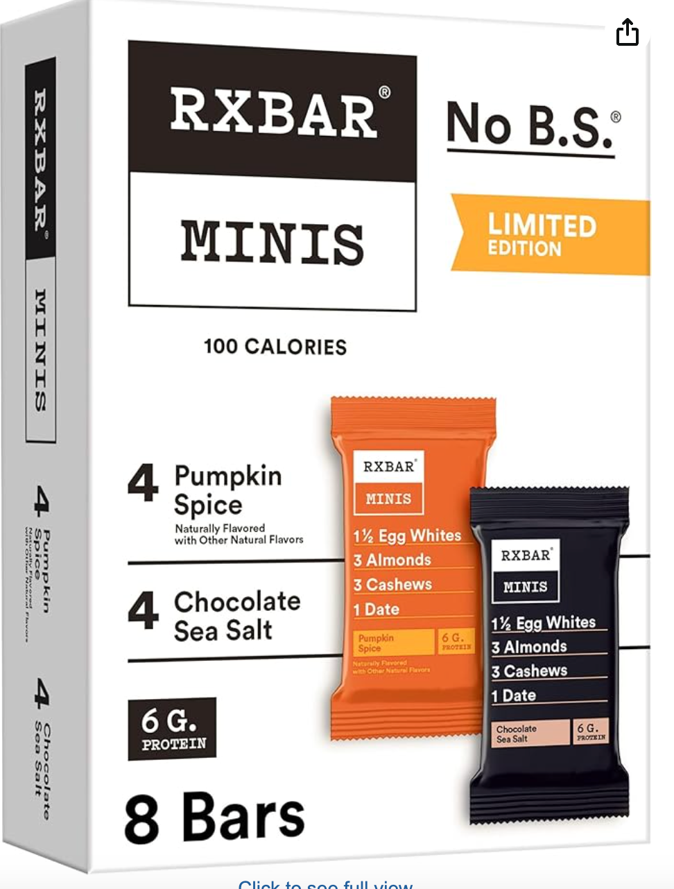 RXBAR Minis Protein Bars, Protein Snack, Snack Bars, Variety Pack, 7.3oz Box (8 Bars) - Expired Apr 16 2025