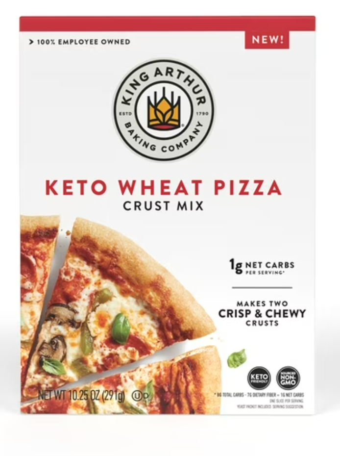 King Arthur Baking Company, Low-Carb and Keto Friendly Pizza Crust Mix, 10.25 oz Box - Expired 01/02/2026