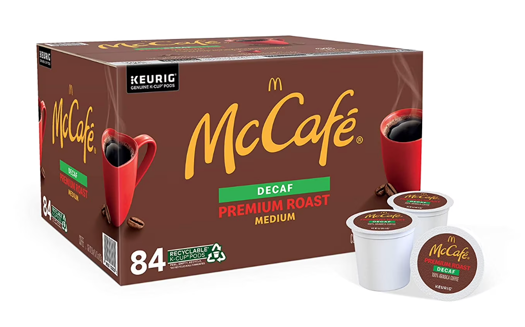 McCafe Decaf Premium Medium Roast K-Cup Coffee Pods 84 Count - Expired 09/04/2026