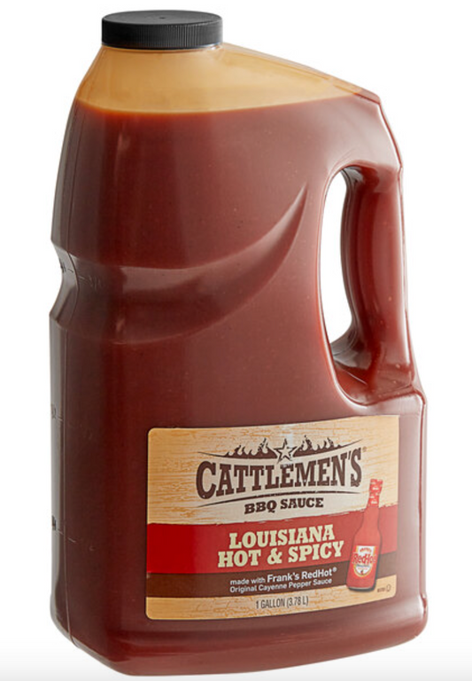 Cattlemen's 1 Gallon Louisiana Hot & Spicy BBQ Sauce - Expired 10/26/2025
