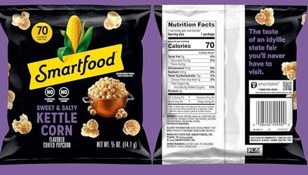 Smartfood Popcorn, Sweet & Salty Kettle Corn, 0.5 Ounce - expired Apr 21 2026