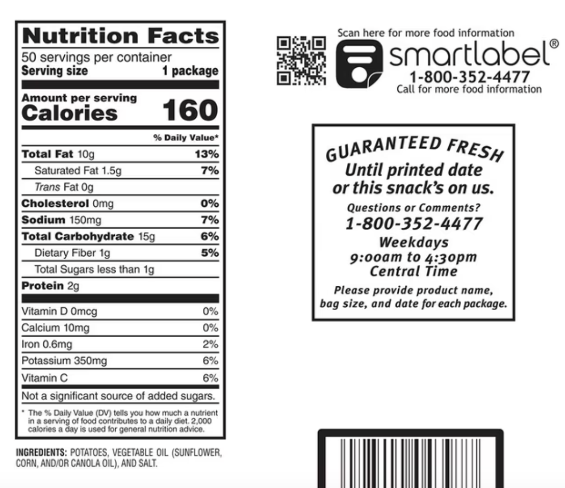 Ruffles Original Potato Chips, 1 oz.