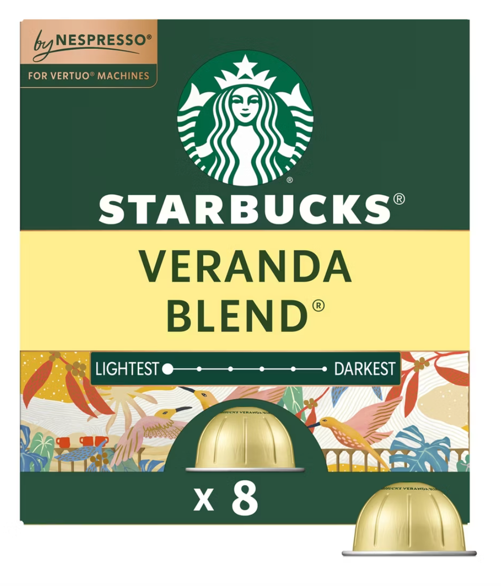 Starbucks by Nespresso Vertuo Line Pods Starbucks Blonde Roast Coffee Veranda Blend - 8ct
