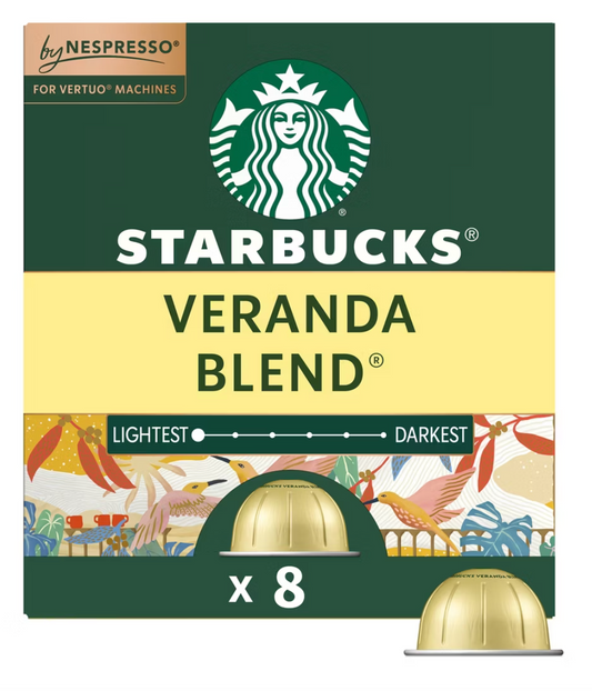 Starbucks by Nespresso Vertuo Line Pods Starbucks Blonde Roast Coffee Veranda Blend - 8ct