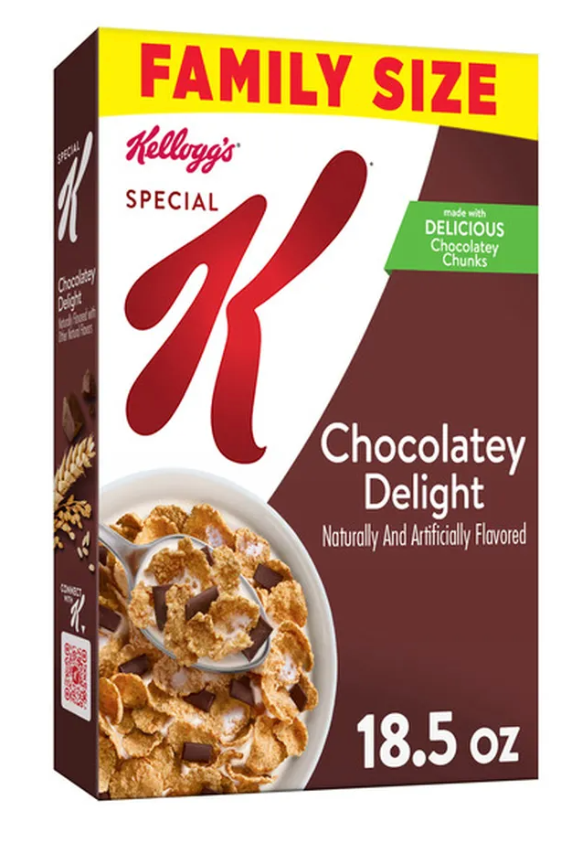 Kellogg’s Special K Breakfast Cereal, Family Breakfast, Fiber Cereal, Chocolatey Delight