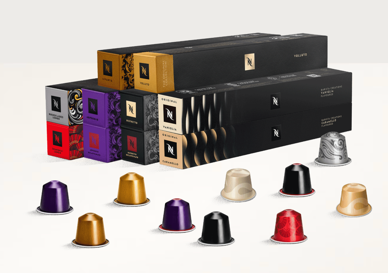 VARIETY OF NESPRESSO SMALL CAPSULES - 10 cents per box (box has three of them in it)