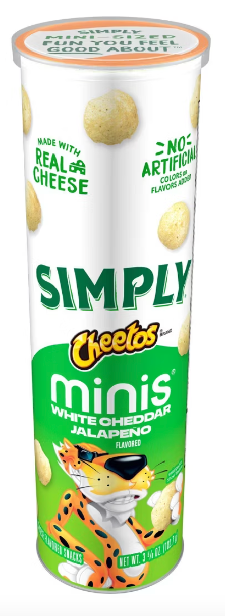 Simply Minis Canister White Cheddar Jalapeno Chips - 3.625oz - Apr 21 2026