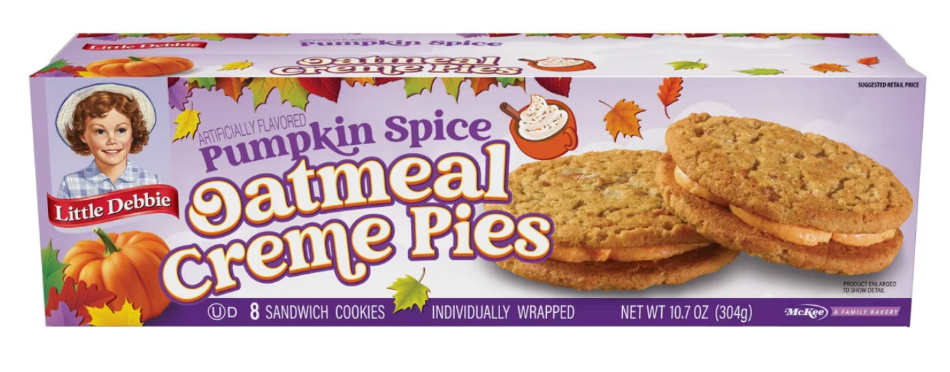 Little Debbie Pumpkin Spice Oatmeal Creme Pies - 10.7oz/8ct - expired Nov 20 2025