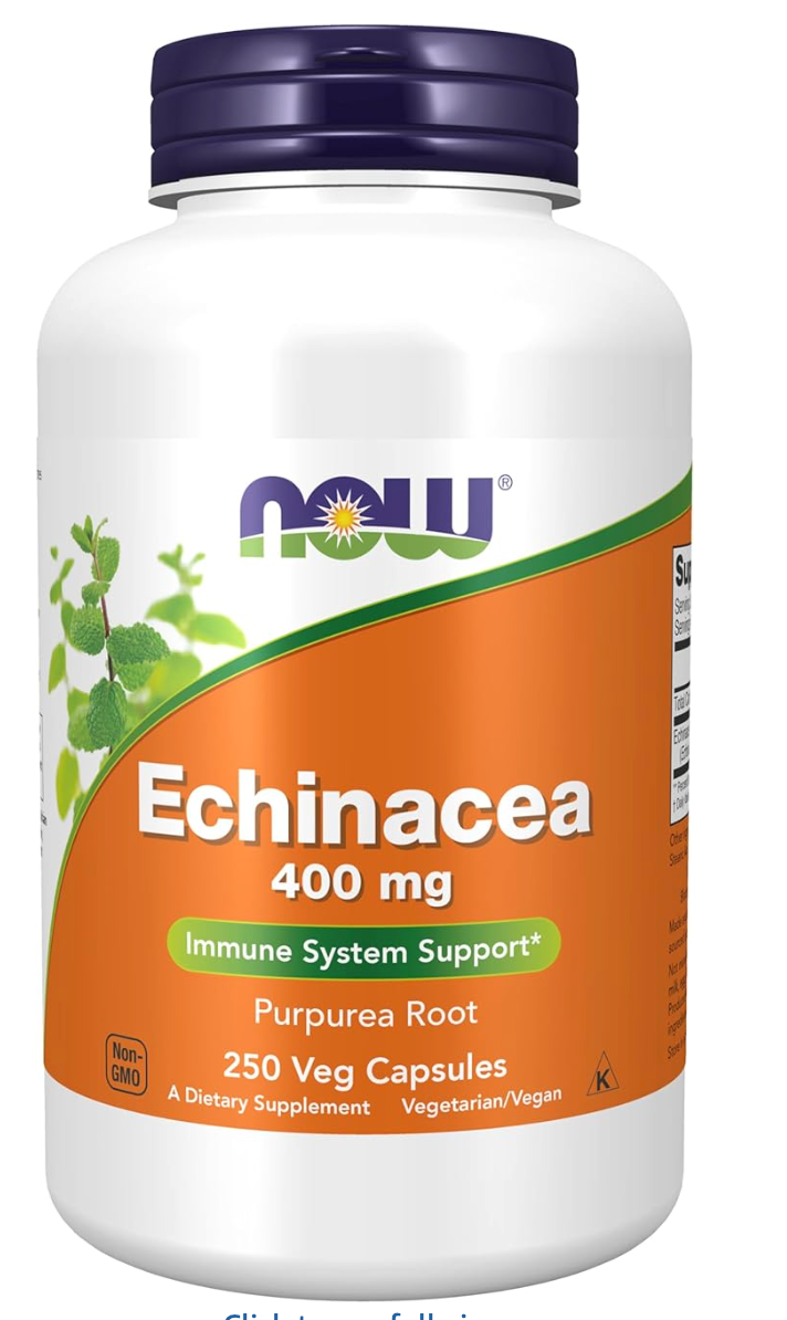 NOW Foods Supplements, Echinacea (Purpurea Root) 400 mg, Immune System Support*, 250 Veg Capsules