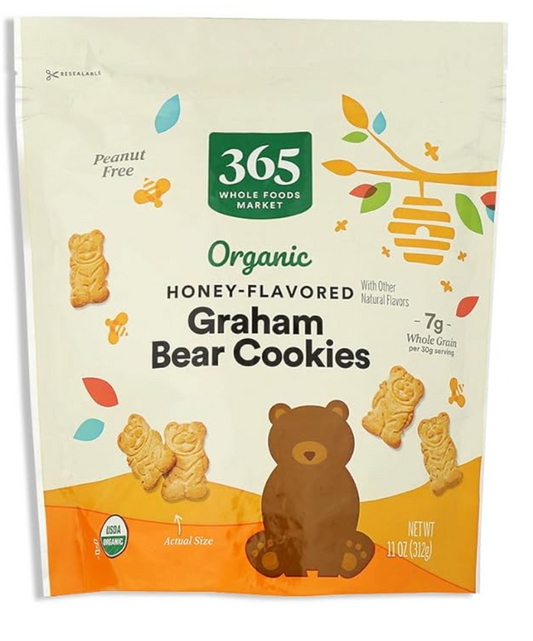 365 by Whole Foods Market Organic Bears Honey Graham Cookies, 11 OZ - expires April 26 2026