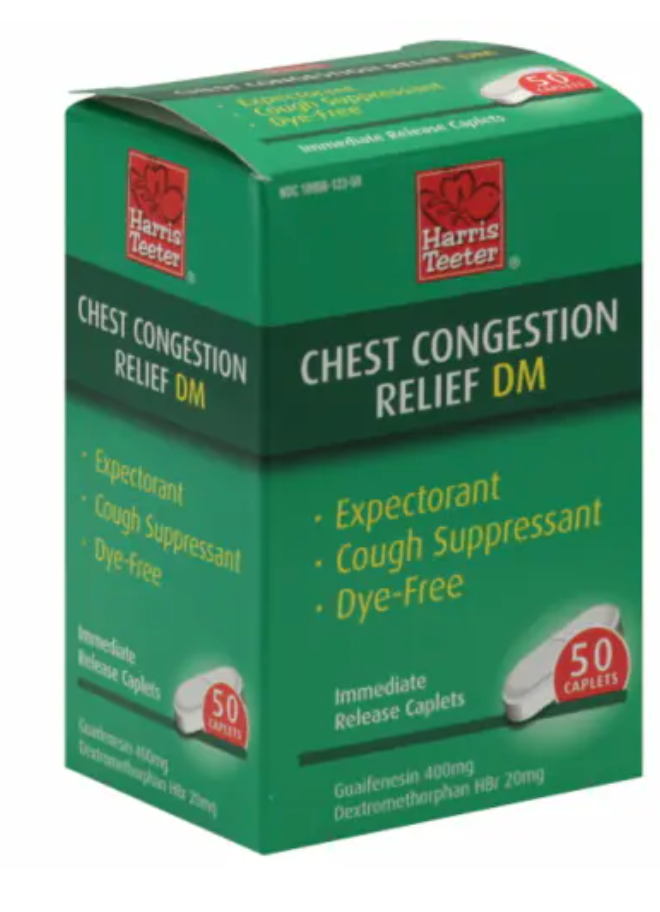 Harris Teeter® Chest Congestion Relief DM Immediate Release Caplets - expires 12/27