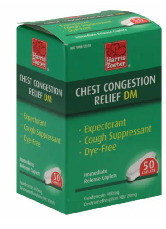 Harris Teeter® Chest Congestion Relief DM Immediate Release Caplets - expires 12/27