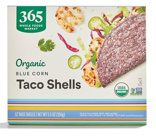 365 by Whole Foods Market, Organic Blue Taco Shells, 5.5 Ounce - expired March 14 2026