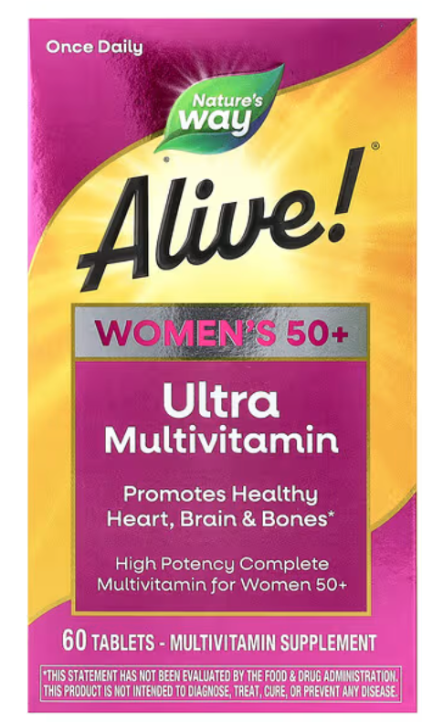 Nature's Way, Alive!® Women's 50+ Ultra Multivitamin, 60 Tablets - expires 10/31/26