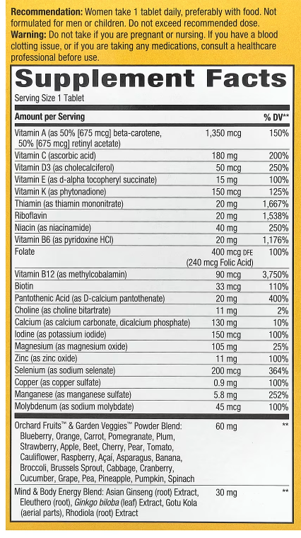 Nature's Way, Alive!® Women's 50+ Ultra Multivitamin, 60 Tablets - expires 10/31/26