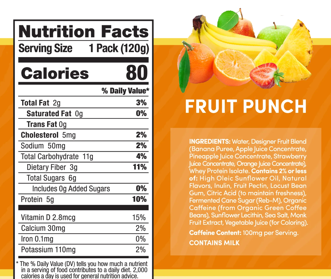 Energy Smoothies - Fruit Punch - expired 05/2026