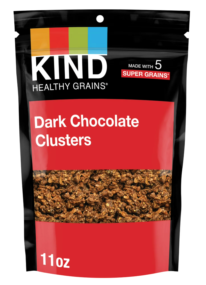 KIND Healthy Grains Instant Dark Chocolate Granola Clusters 11 oz, Shelf Stable Plastic Bag - expires Oct 11 2026