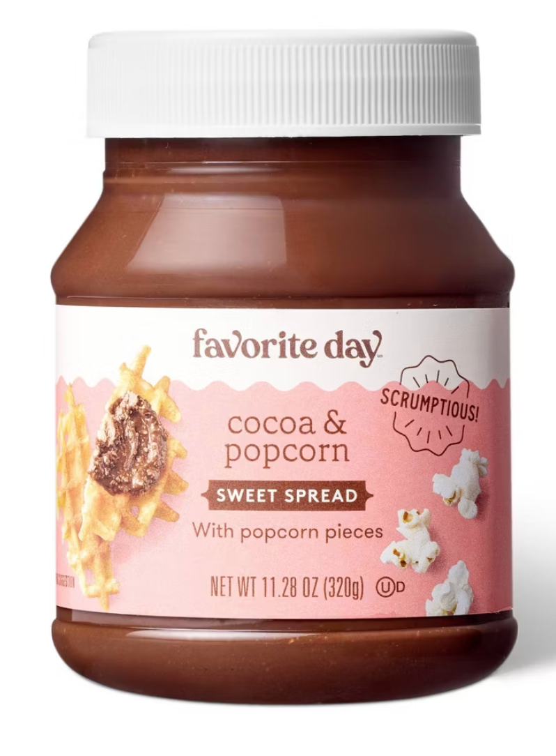 Cocoa and Popcorn Sweet Spread with Popcorn Pieces - 11.28oz - Favorite Day - expired march 18 2026