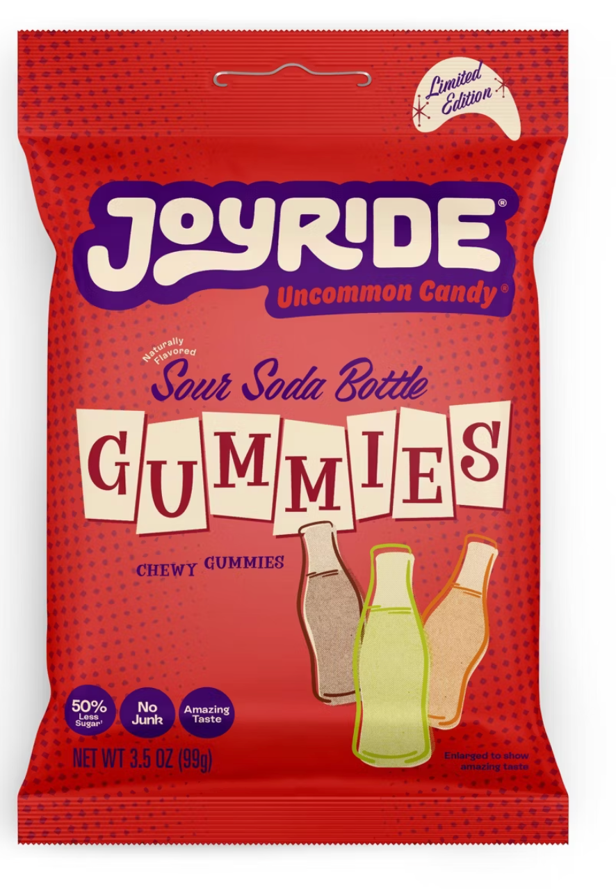 JOYRIDE Sour Soda Bottle Gummy Candy - 3.5oz