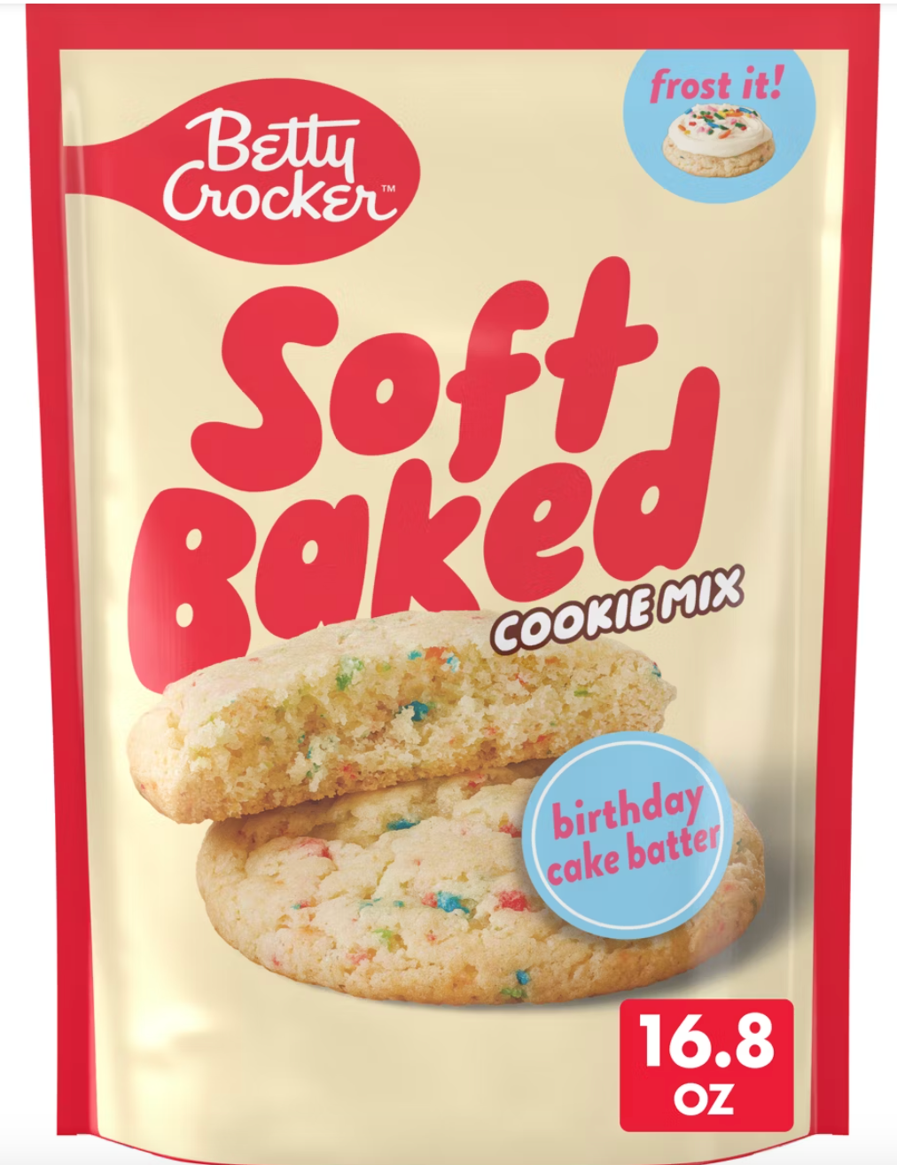 Betty Crocker Soft Baked Birthday Cake Batter Cookie Mix - 16.8oz