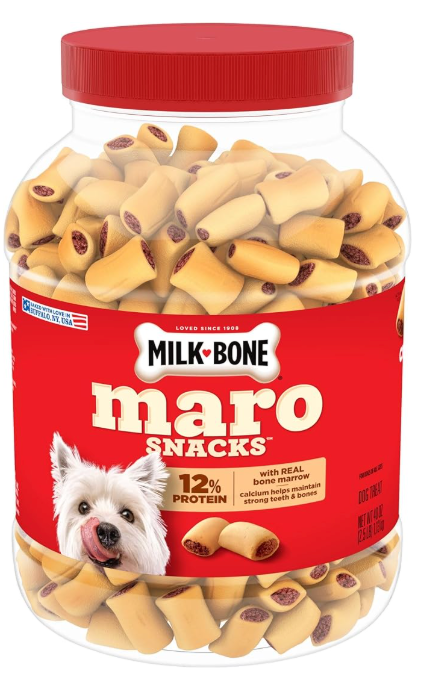 Milk-Bone MaroSnacks Small Dog Treats with Real Bone Marrow, 40 Oz. Canister