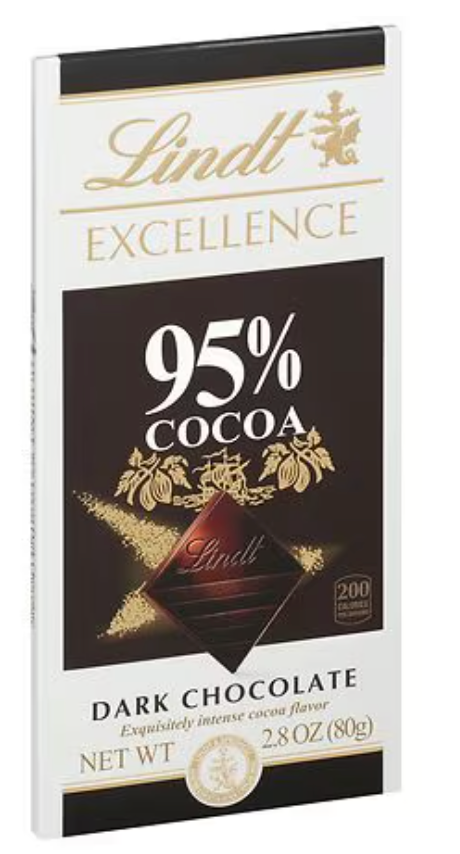 Lindt Excellence Bar 95% Dark Chocolate Cocoa, 2.8 oz