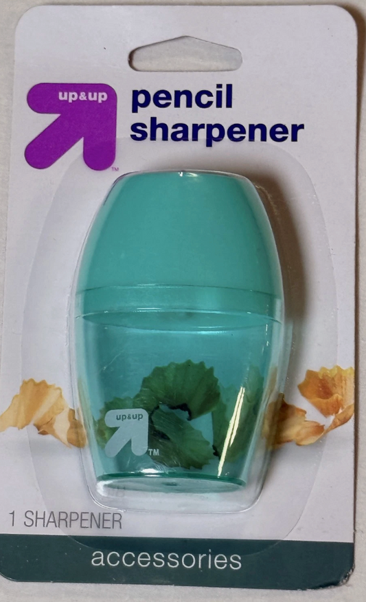Up&Up - Pencil Sharpener, 1 Hole (Color You Receive May Vary)