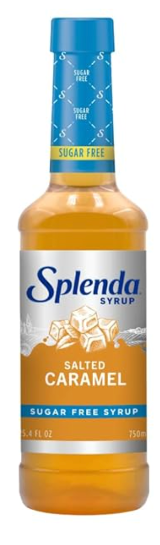 Splenda Coffee Syrup, Salted Caramel, Sugar Free, Flavored Liquid Syrups for Drinks, 750 ml Bottle