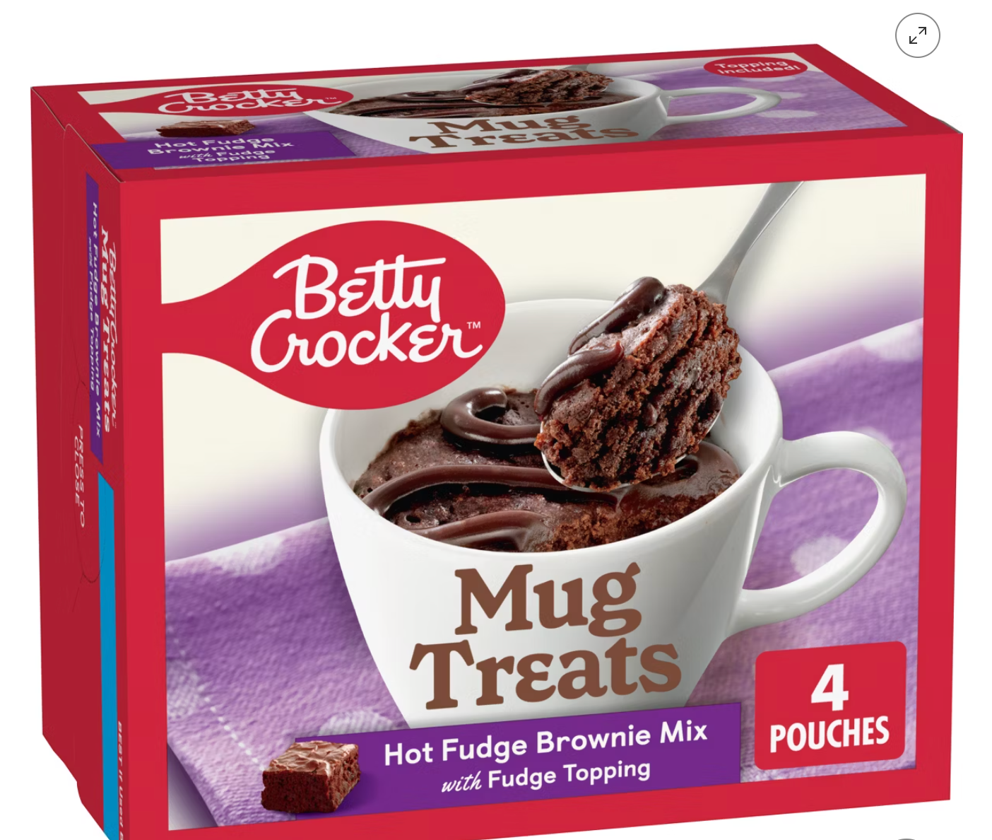 Betty Crocker Mug Treats Hot Fudge Brownie Cake Mix - 13.9oz/4ct - expired May 30 2026