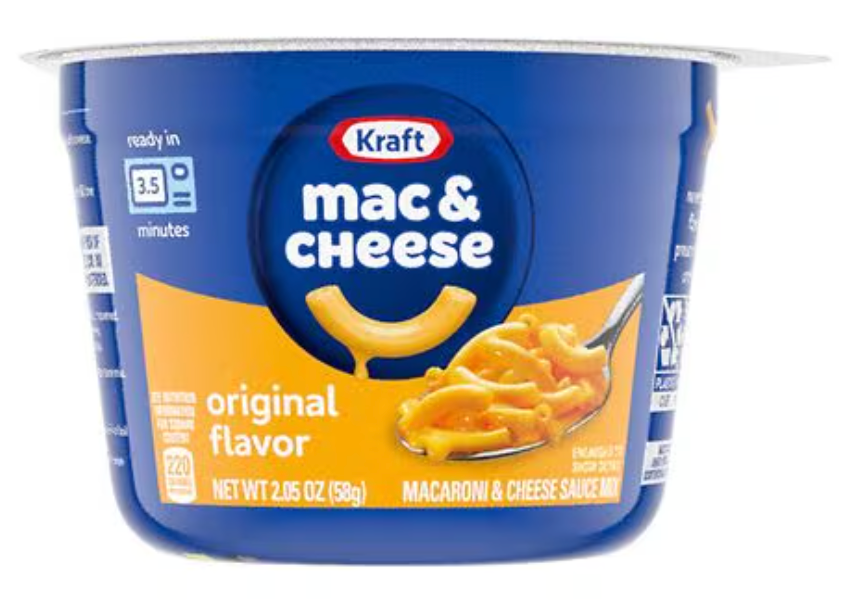 Kraft Easy Mac Cup Original (Actual Packaging May Vary), 2.05 oz - expired Apr 30 2026